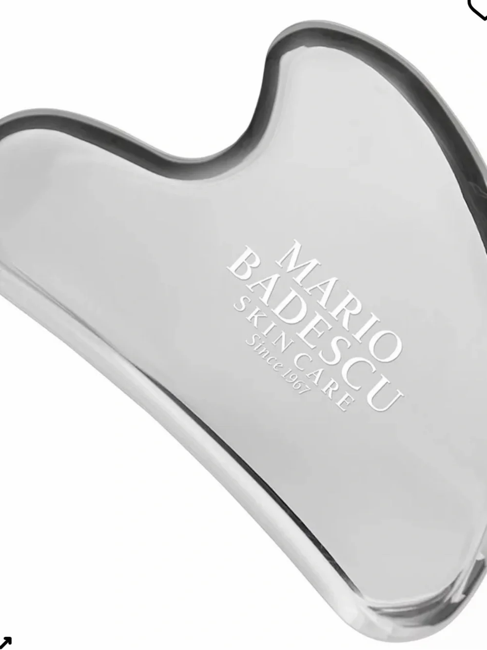 Mario Badescu Silver Stainless Steel Gua Sha - new in box